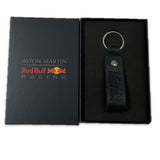 Aston Martin Red Bull Racing Official Merchandise F1™ Debossed Leather Keyring Gift Boxed