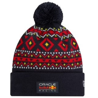 Oracle Red Bull Racing F1 Team Official New Era Merchandise Adults Team Winter Bobble Beanie