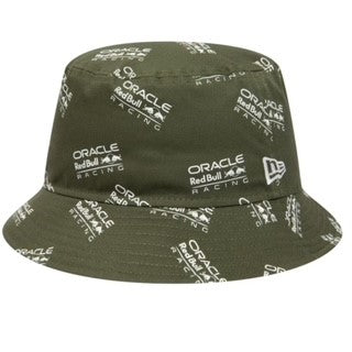 Copy of Oracle Red Bull Racing F1 Team Official Merchandise Adults Team New Era All Over Print  Bucket Hat-Khaki