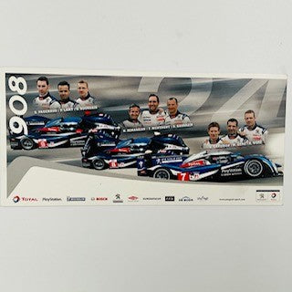 Peugeot 908 HDI FAP Team Official Le Mans Team Driver Card