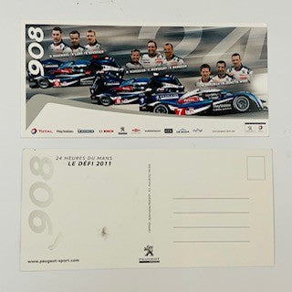 Peugeot 908 HDI FAP Team Official Le Mans Team Driver Card