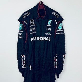 Mercedes AMG Petronas F1 Used Team Issued Mechanics Race Suit-Black