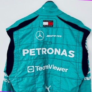 2024 Mercedes AMG Petronas F1 Team Issued Mechanics Race Suit Front Jack Man-Teal - Pit-Lane Motorsport