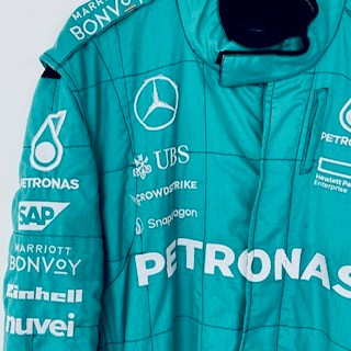 2024 Mercedes AMG Petronas F1 Team Issued Mechanics Race Suit Front Jack Man-Teal - Pit-Lane Motorsport