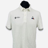 Renault F1 Team Official Team Issue Pit Crew Travel Polo Shirt-White Ex-Mechanic