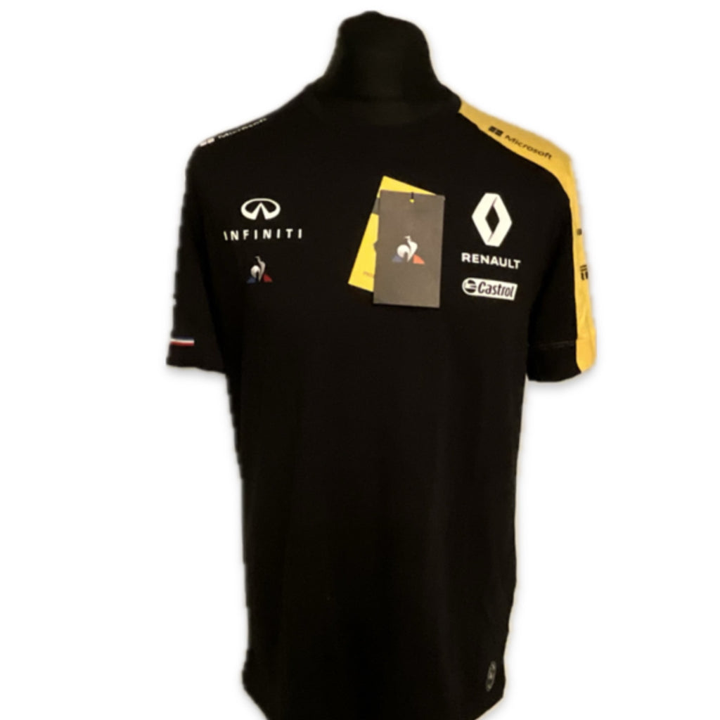 Renault F1 Team Official Team Issue Pit Crew Race Day T-Shirt-Black-New