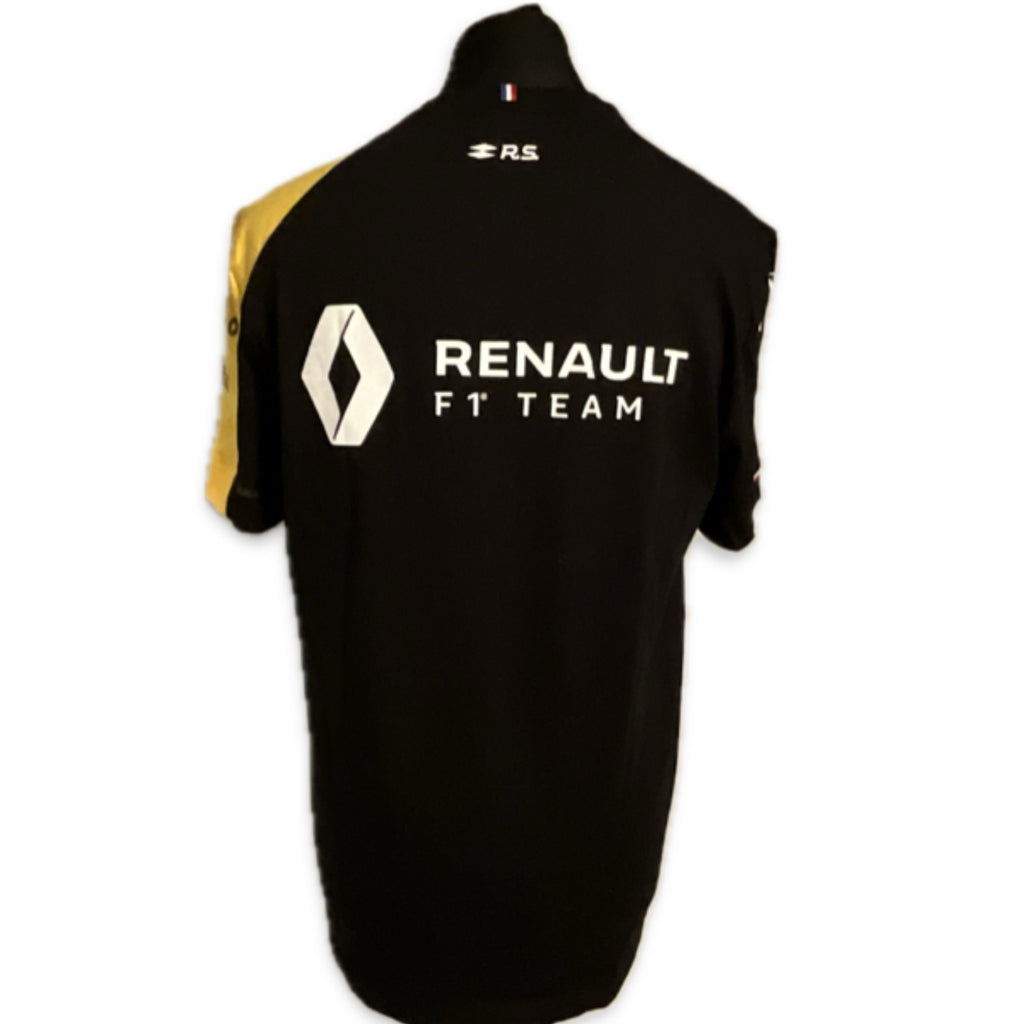 Renault F1 Team Official Team Issue Pit Crew Race Day T-Shirt-Black-Used