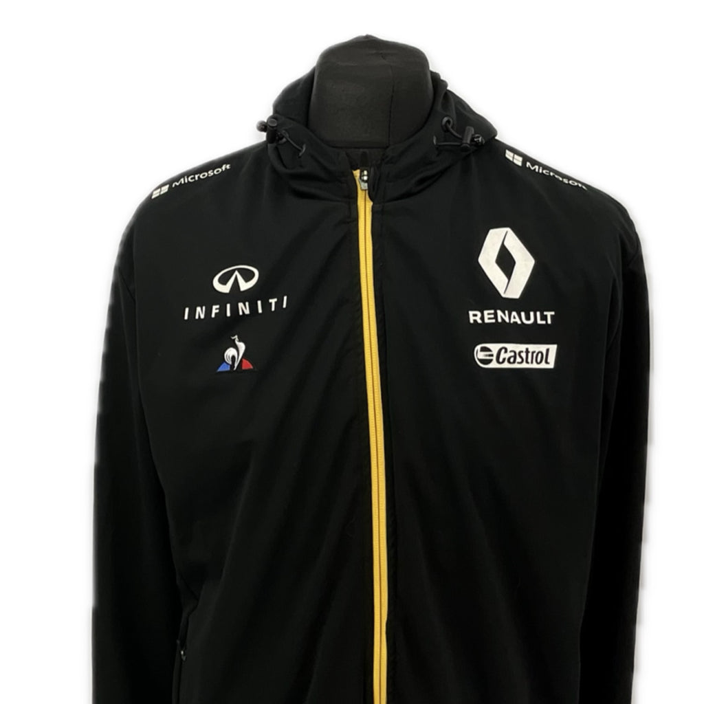 Renault F1 Team Official Team Issue Pit Crew Hooded Shell Jacket -Black