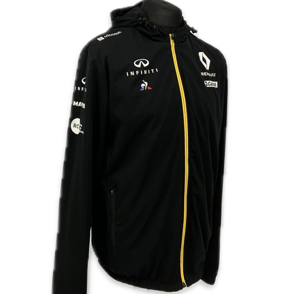 Renault F1 Team Official Team Issue Pit Crew Hooded Shell Jacket -Black