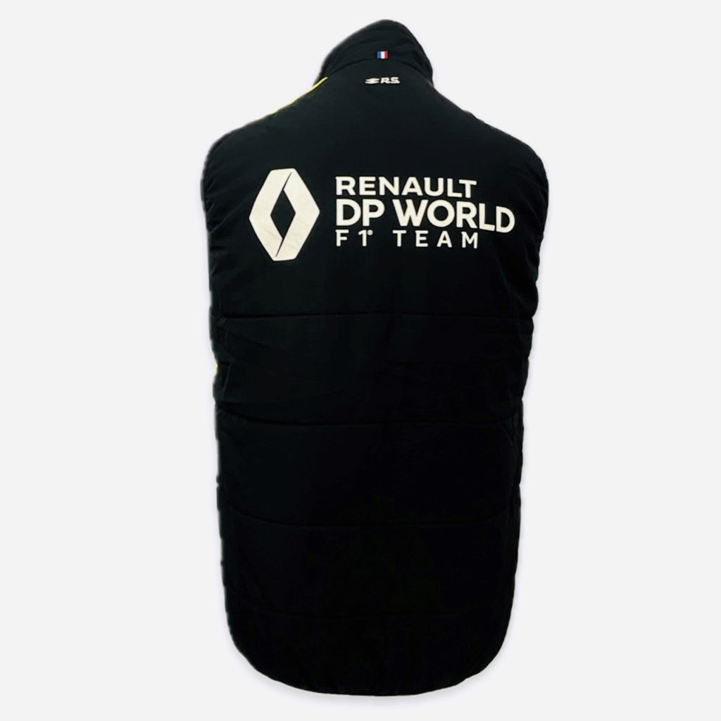 Renault DP World t F1 Team Official Team Issue Pit Crew Gilet Body Warmer-Black