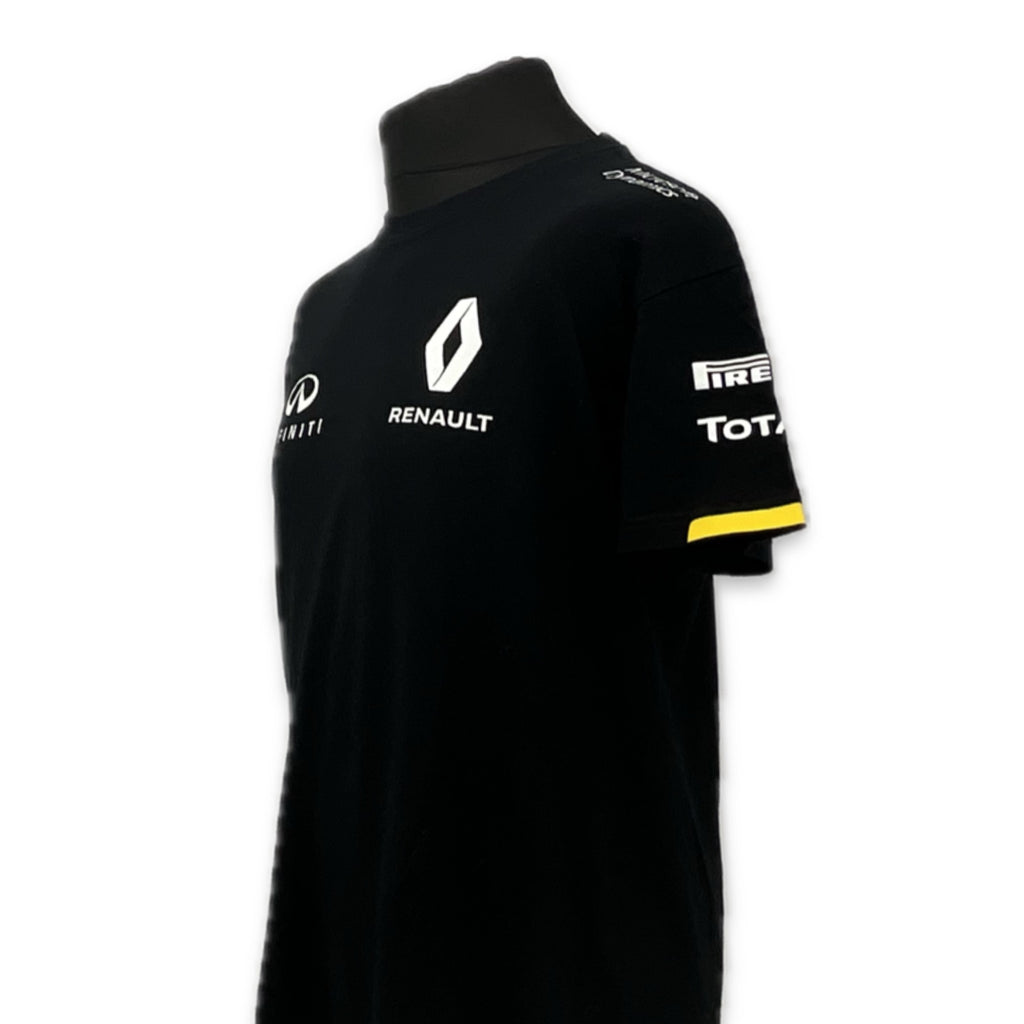 Renault F1 Team Official Team Issue Pit Crew T-Shirt-Black-Ex-Mechanic