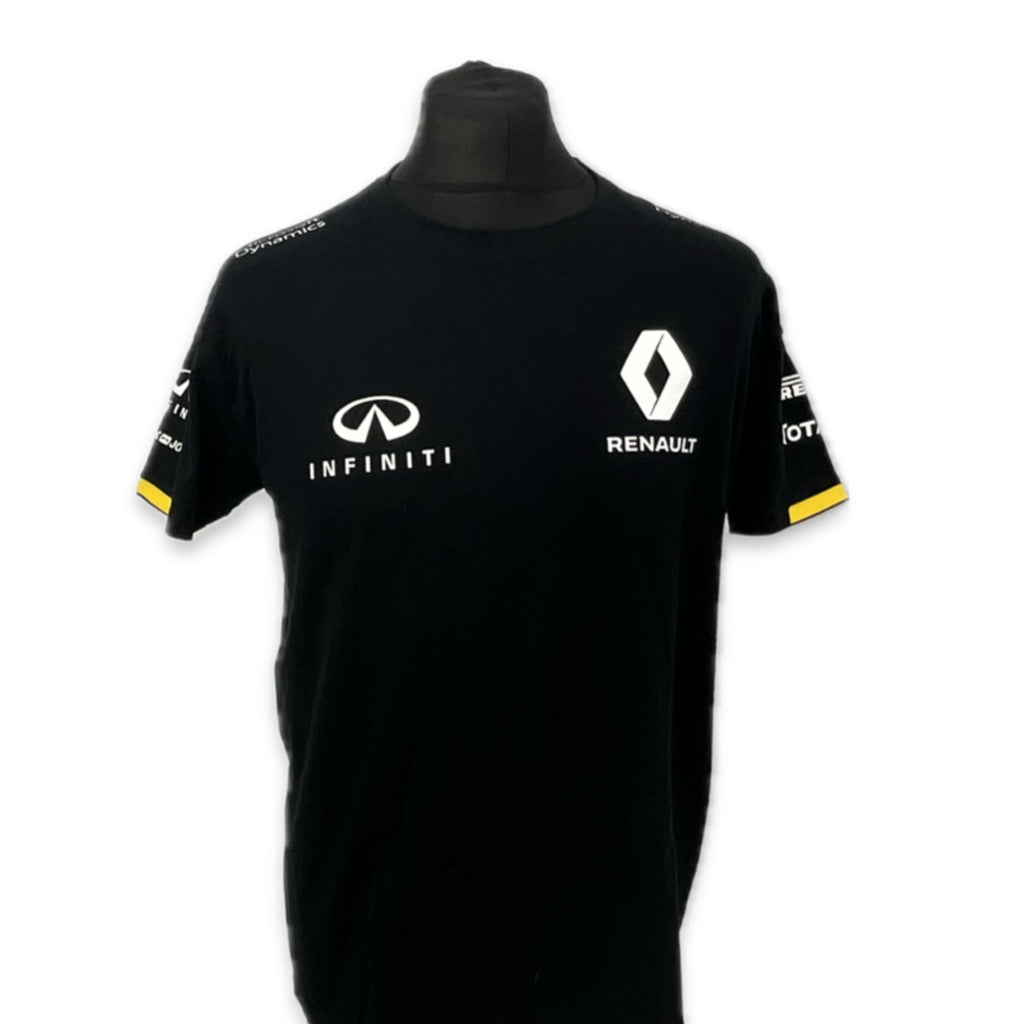 Renault F1 Team Official Team Issue Pit Crew T-Shirt-Black-Ex-Mechanic