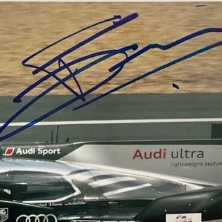 Romain Dumas Hand Signed Audi Sport Quatro TDI Le Mans Team Photograph