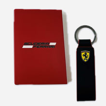 Load image into Gallery viewer, Scuderia Ferrari Formula One Team Official Merchandise F1™ Team Gift Box Leather Strap Keyring