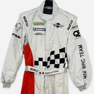 WRC Mini World Rally Championship Team Sabrina de Castelli Race Used Saprco Suit