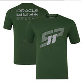 Oracle Red Bull Racing Sergio Perez Checo Reflective Print T-Shirt-Green