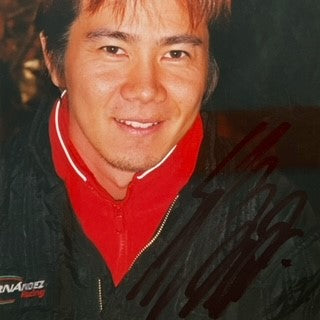 Shinji Nakano Hand Signed 2007 Portrait Prost Gouloises Blondes F1 Team Photograph