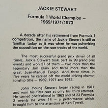 Load image into Gallery viewer, Sir Jackie Stewart 3 Times F1 World Champion Hand Signed Tyrell F1 Team Origional 1973 Promo Card.