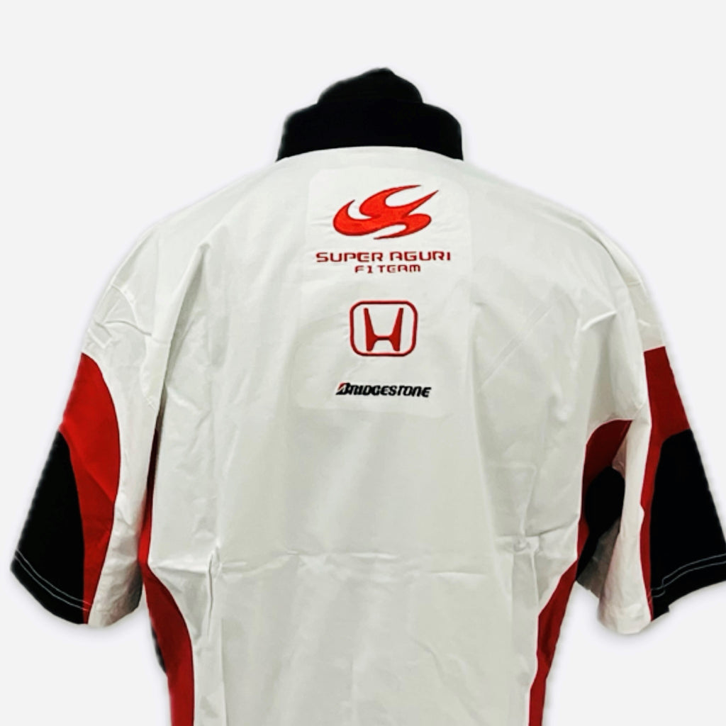 Super Aguri Formula One Team Official Team Issue Race Day Shirt-White