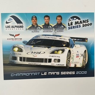 Team Luc Alphand Adventures Corvette Racing Official 2009 Le Mans Series ALMS Team A5 Driver Card