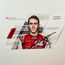 Load image into Gallery viewer, Timo Bernhard Portrait Hand Signed Audi Sport Quatro TDI Le Mans Team Driver Card