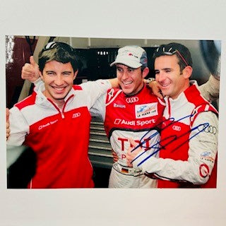 Timo Bernhard Portrait Hand Signed Audi Sport Quatro TDI Le Mans Team Photograph