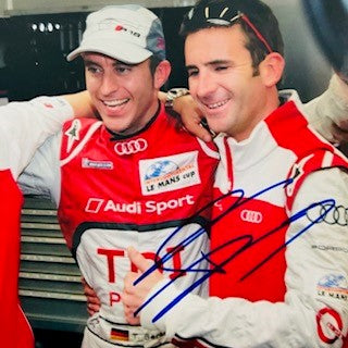 Timo Bernhard Portrait Hand Signed Audi Sport Quatro TDI Le Mans Team Photograph