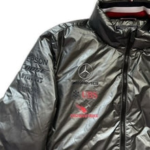 Load image into Gallery viewer, Team Issue AMG Petronas Mercedes F1 Tommy Hilfiger Silver Bomber Jacket