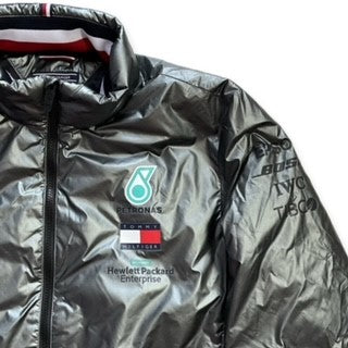 Team Issue AMG Petronas Mercedes F1 Tommy Hilfiger Silver Bomber Jacket