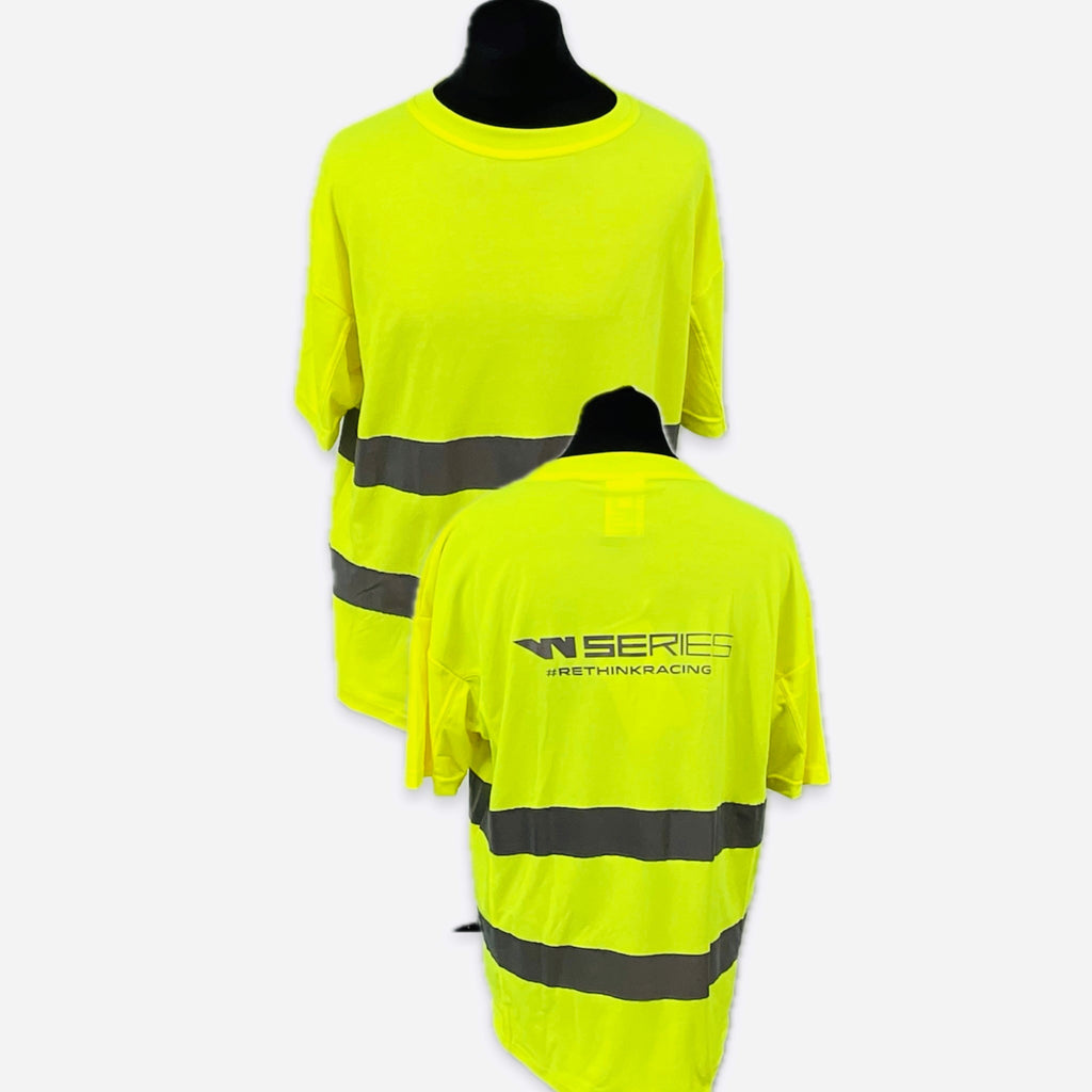 W-Series World Championship Official Team Issue Hi-Vis Set Up T-Shirt-Fluro Yellow