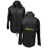 W-Series Team Issues  Full Zip Hooded Rain Coat-Black