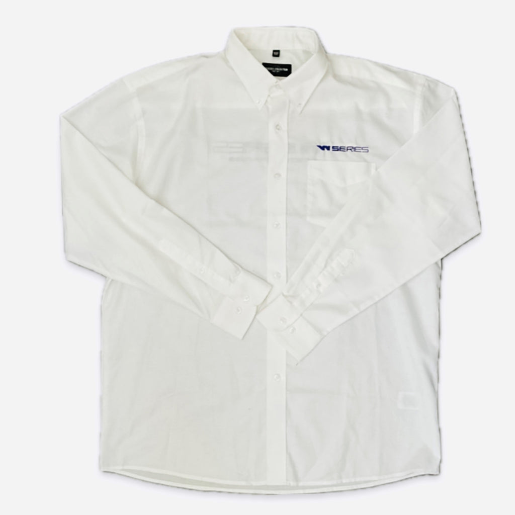 Men's W-Series Long Sleeved Cotton Managers Shirt-White