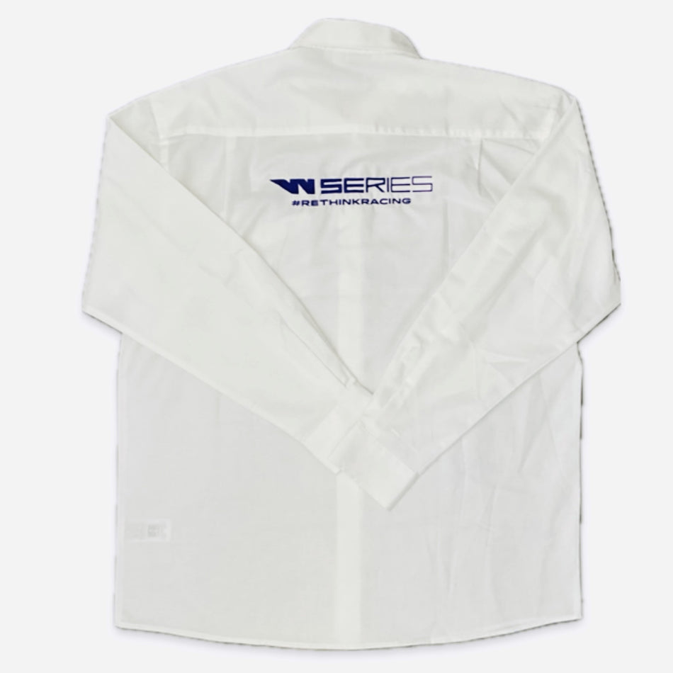 Women's W-Series Long Sleeved Cotton Managers Shirt-White