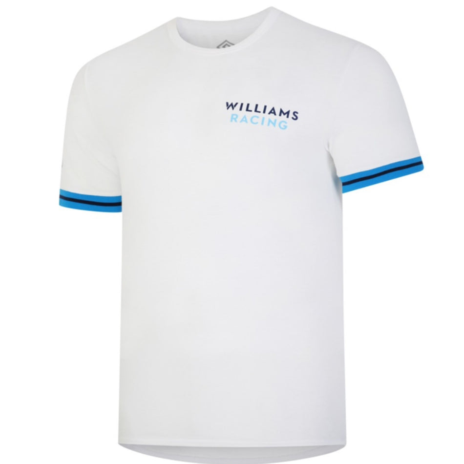 Williams F1 Team Official Merchandise Off Track Presentation T-Shirt-White/Peacoats