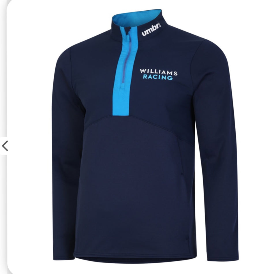 Williams F1 Team Official Merchandise Off Track Presentation Half Zip Fleece-Peacoats