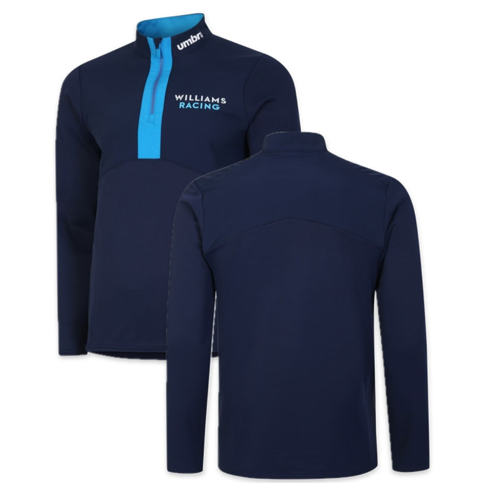 Williams F1 Team Official Merchandise Off Track Presentation Half Zip Fleece-Peacoats