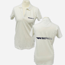 Load image into Gallery viewer, Women&#39;s W-Series Team Issue V-Neck Polo Shirt-White