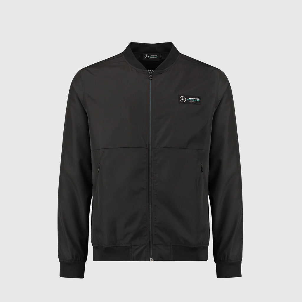 Mercedes AMG Petronas Official Merchandise Team Lightweight Bomber Jacket-Black