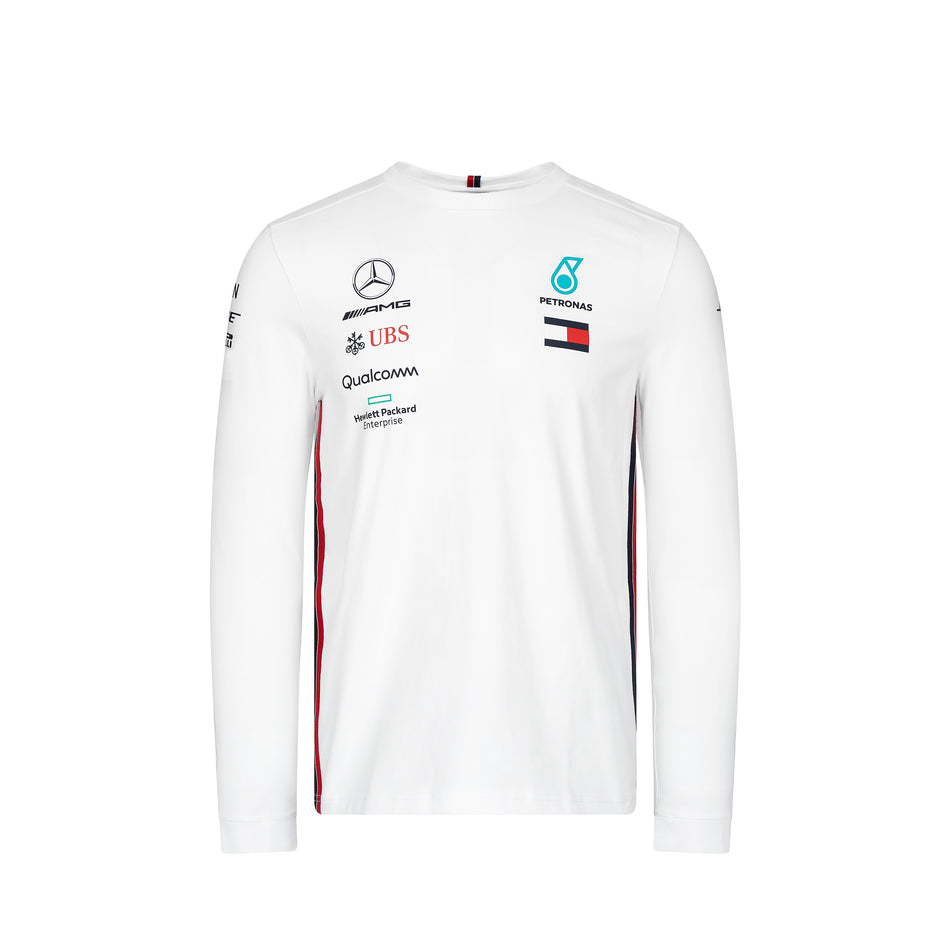 Mercedes-AMG Petronas Motorsport 2019 F1™ Team Long Sleeve Driver T-shirt White - Pit-Lane Motorsport