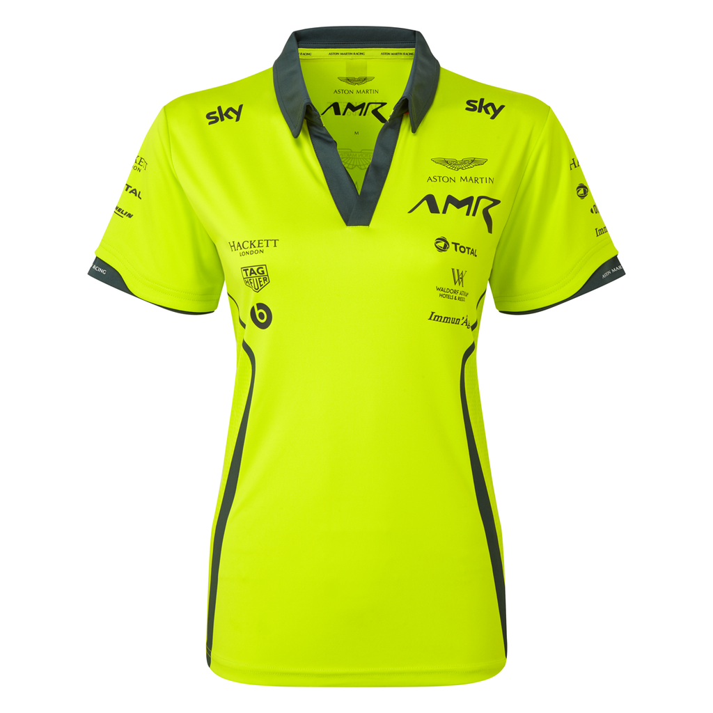 AMR Women's Team Polo Shirt Lime Green - Pit-Lane Motorsport