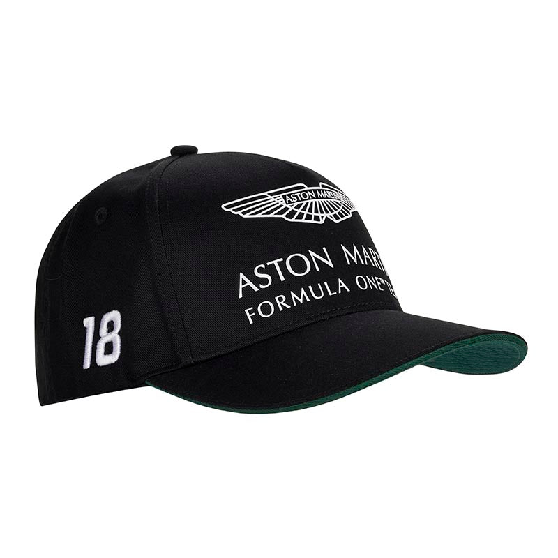 Lance Stroll Aston Martin Racing Cognizant F1 Team Official Driver Lance Stroll #18 Cap Adults Black - Pit-Lane Motorsport