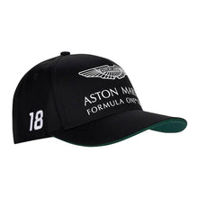 Load image into Gallery viewer, Lance Stroll Aston Martin Racing Cognizant F1 Team Official Driver Lance Stroll #18 Cap Adults Black