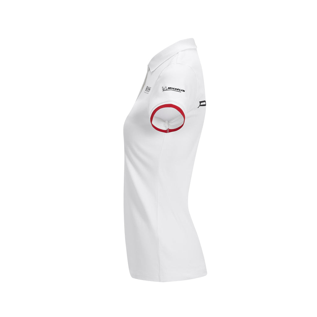 Womens Porsche Motorsport  Team Polo Shirt  - White - with Free Motorsport Kit - Pit-Lane Motorsport