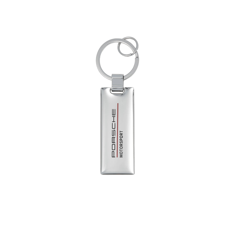 Porsche Motorsport Official Team Merchandise Logo Keyring - Silver - Pit-Lane Motorsport