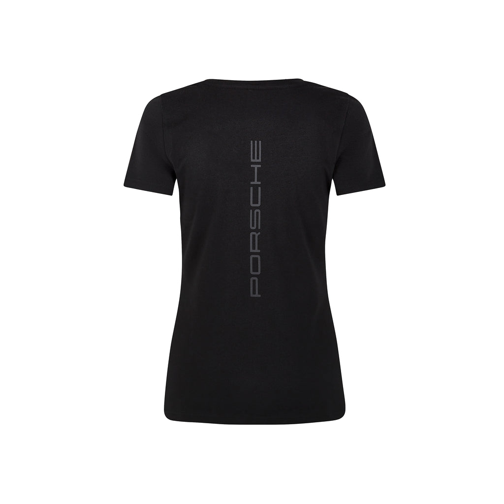 Women's Porsche Motorsport T-Shirt - Black - Pit-Lane Motorsport