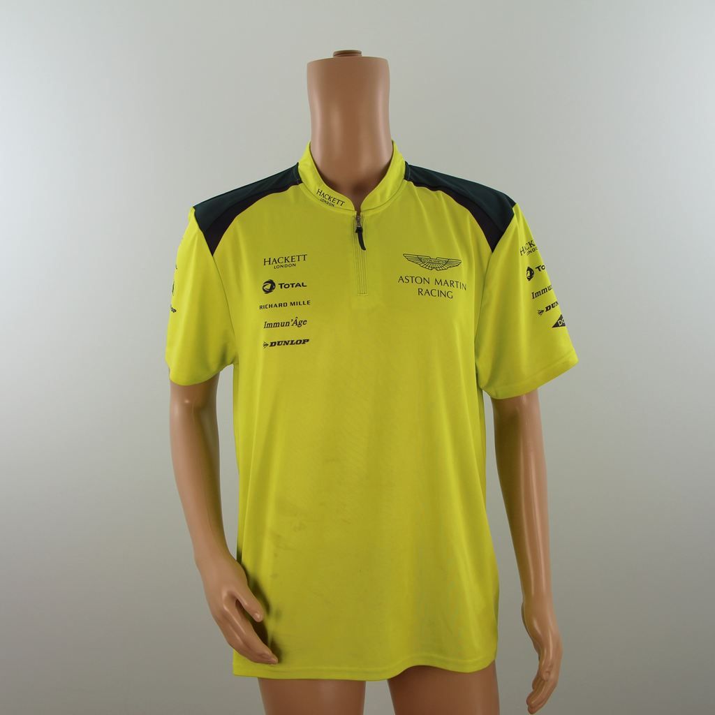 Used Aston Martin Racing Official Team Polo Shirt Lime Green-  2015 - Pit-Lane Motorsport
