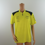 Used Aston Martin Racing Official Team Polo Shirt Lime Green-  2015