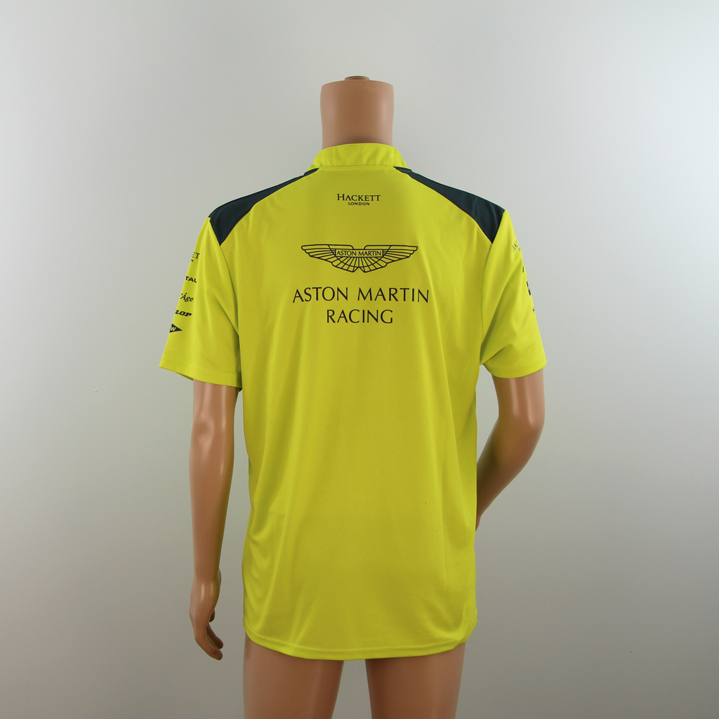Used Aston Martin Racing Official Team Polo Shirt Lime Green-  2015 - Pit-Lane Motorsport