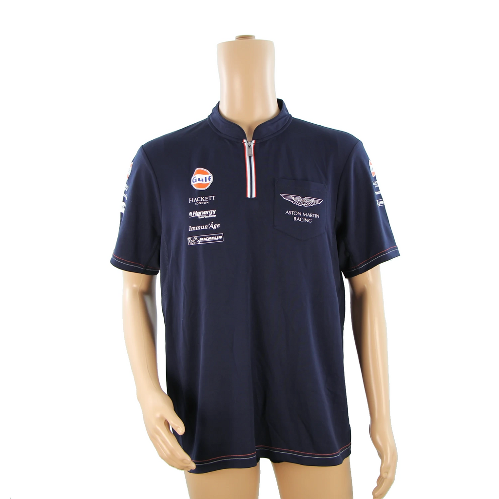 Used Aston Martin Racing Hackett Team Polo Shirt Dark Blue - 2015 - Pit-Lane Motorsport