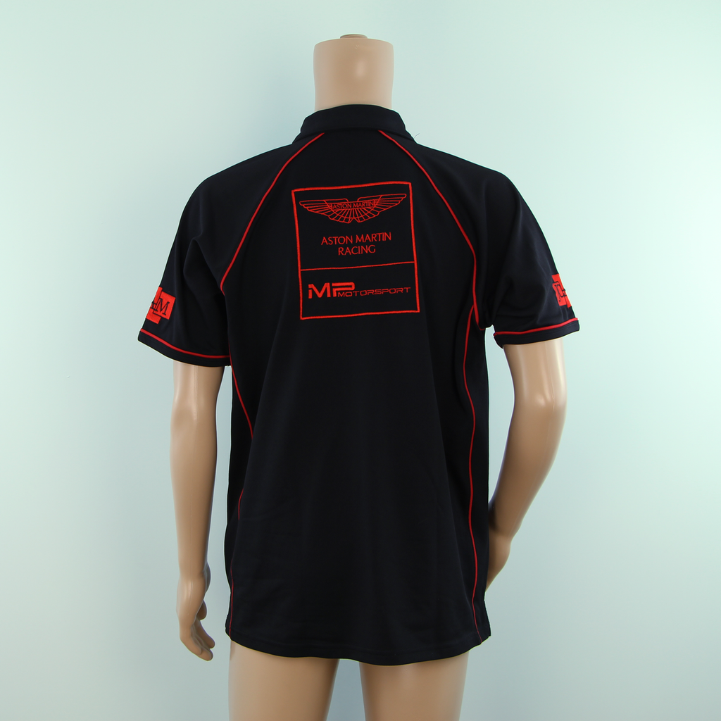 Used Aston Martin Racing MP Motorsport Team Polo Shirt Black 2014 - Pit-Lane Motorsport